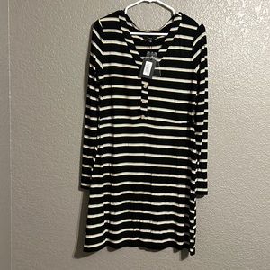 NWT Black striped dress